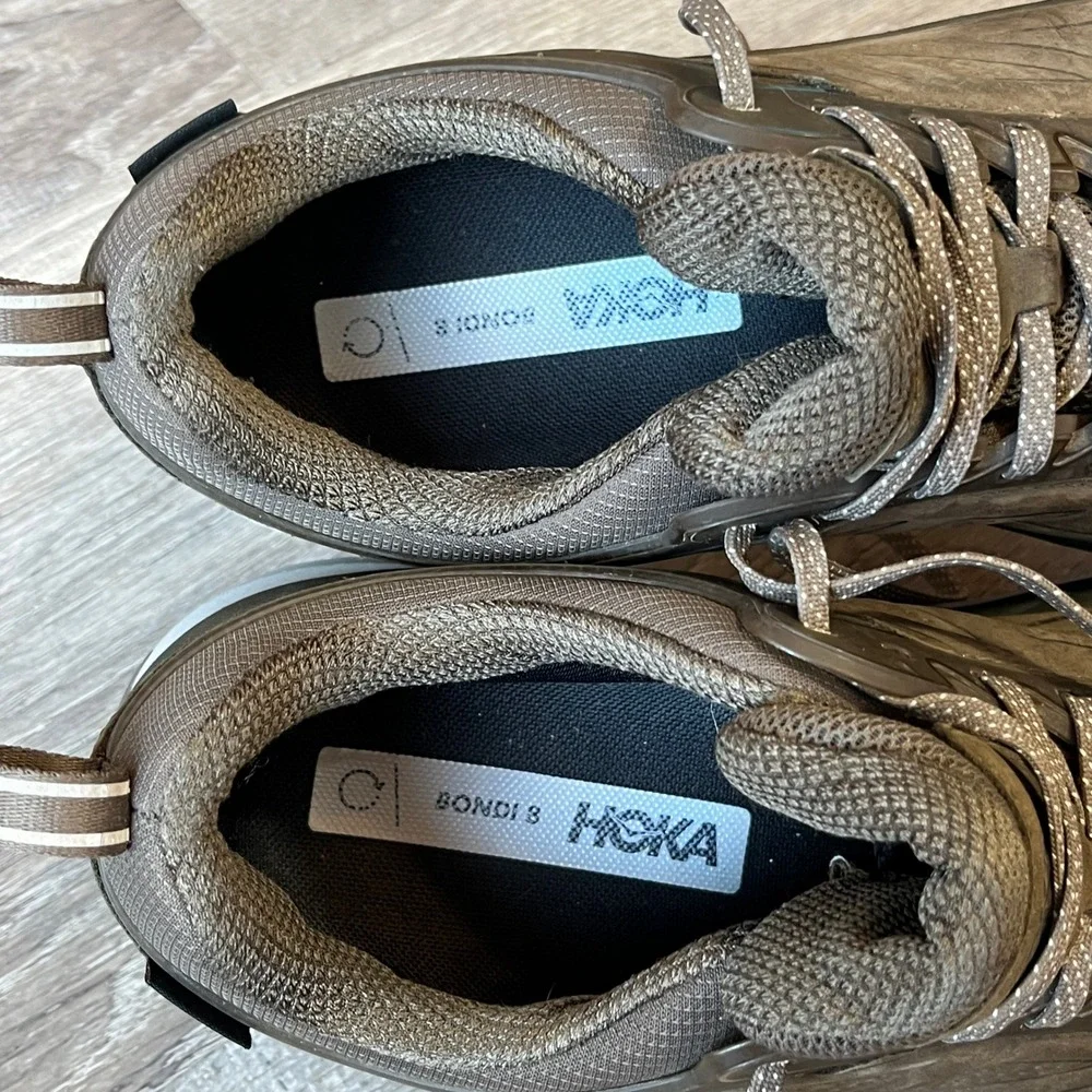 Hoka One One Challenger Low GTX Olive Brown Waterproof Hiking Shoes Womens 10